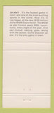 Matchbook Cover - MGM Grand Hotel Las Vegas NV Jai Alai 30 Strike