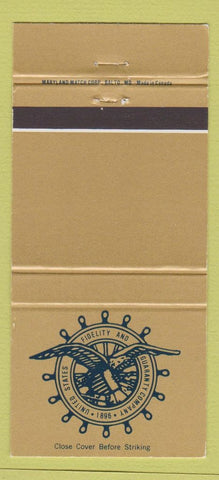 Matchbook Cover - Fiedlity and Guaranty Company 30 Strike