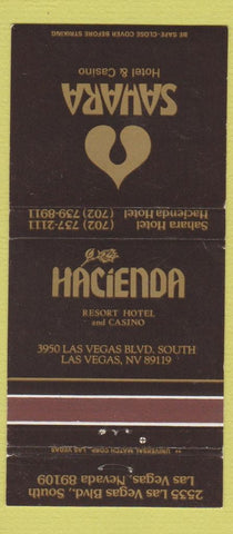 Matchbook Cover - Sahara Hotel Casino Las Vegas NV 30 Strike