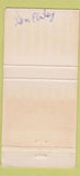 Matchbook Cover - Philip E Watson Testimonial Dinner 1969 WEAR 30 Strike
