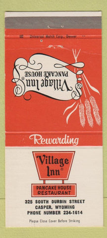 Matchbook Cover - Village Inn Pancake House Casper WY 30 Strike