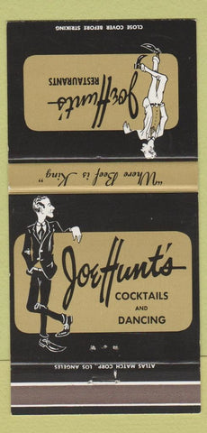 Matchbook Cover - Joe Hunt's Restaurant Scottsdale AZ 30 Strike