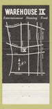 Matchbook Cover - Warehouse IX West Los Angeles CA 30 Strike