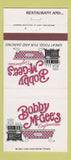 Matchbook Cover - Bobby McGee's Restaurant CHAIN 30 Strike