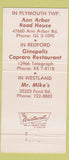 Matchbook Cover - Monk's Cellar Farmington MI 30 Strike