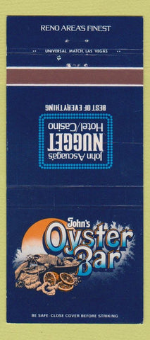Matchbook Cover - Nugget Hotel Casino Oyster Bar Reno NV 30 Strike
