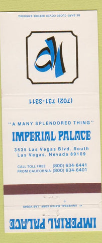 Matchbook Cover - Imperial Palace Hotel Casino Las Vegas NV 30 Strike