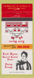 Matchbook Cover - Lord Byron Steak Seafood Waterdown ON 30 Strike