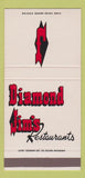 Matchbook Cover - Diamond Jim's Hollywood Sherman Oaks Oakland CA 30 Strike