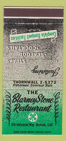 Matchbook Cover - Blarney Stone Restaurant Burbank CA 30 Strike