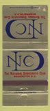 Matchbook Cover - National Democratic Club Washington DC WEAR 30 Strike
