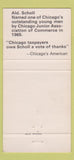 Matchbook Cover - Scholl Circuit Court Judge Chicago IL Alderman 30 Strike