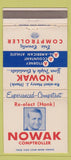 Matchbook Cover - Hank Nowak Comptroller Erie County 30 Strike