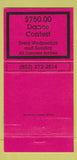 Matchbook Cover - Crazy Horse North Myrtle Beach CA girlie Strip Club 30 Strike
