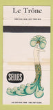 Matchbook Cover - Selles Le Trone St Jean QC girlie WEAR 30 Strike