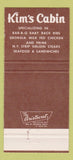 Matchbook Cover - Kim's Cabin Fort Lauderdale FL 30 Strike