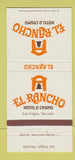 Matchbook Cover - El Rancho Hotel Casino Las Vegas NV 30 Strike