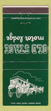 Matchbook Cover - Old Stage Motor Lodge Colonial Heights VA 30 Strike