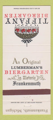Matchbook Cover - Tiffany Biergarten Beer Frankenmuth MI 30 Strike