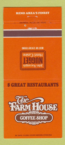 Matchbook Cover - Nugget Hotel Casino Reno NV Farm House 30 Strike