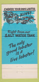 Matchbook Cover - John Smith's Brown Derby Dayton OH lobster shrimp 30 Strike