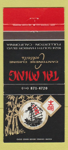 Matchbook Cover - Tai Ming Chinese Fullerton CA 30 Strike