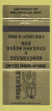 Matchbook Cover - Gabriels Restaurant Belleville ON 30 Strike