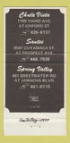 Matchbook Cover - Casa Don Diego Mexican Chula Vista Santee CA 30 Strike