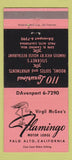Matchbook Cover - Flamingo Motor Lodge Palo Alto CA 30 Strike