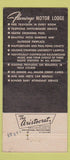 Matchbook Cover - Flamingo Motor Lodge Palo Alto CA 30 Strike