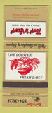 Matchbook Cover - Turf n Surf Niagara Falls ON lobster 30 Strike