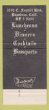 Matchbook Cover - Hillcrest Antique Inn Steaks Pasadena CA 30 Strike