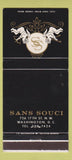 Matchbook Cover - Sans Souci Washington DC 30 Strike