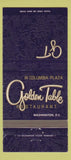 Matchbook Cover - Golden Table Restaurant Washington DC 30 Strike
