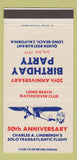 Matchbook Cover - AMCAL Long Beach CA Charles Lindbergh 30 Strike