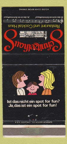 Matchbook Cover - Schnitzelhaus Restaurant Milwaukee WI WEAR 30 Strike