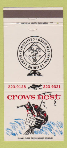 Matchbook Cover - Crows Nest US Navy San Diego CA 30 Strike