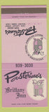 Matchbook Cover - Pastorino's Brittany Inn Walnut Creek CA 30 Strike
