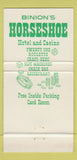 Matchbook Cover - Binion's Horeshoe Casino Las Vegas NV WEAR 30 Strike