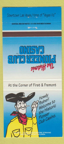 Matchbook Cover - Pioneer Club Casino Las Vegas NV 30 Strike