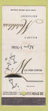 Matchbook Cover - Miller's Restaurant Denver Colorado WORN 30 Stick