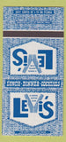 Matchbook Cover - Levis Restaurant Denver Colorado 30 Strike