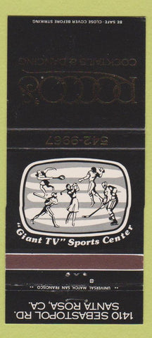 Matchbook Cover - Rocco's Restaurant Santa Rosa CA baseball 30 Strike