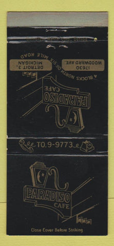 Matchbook Cover - Paradiso Cafe Detroit MI 30 Strike