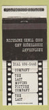 Matchbook Cover - Last Moving Pictur Company Cleveland OH WORN 30 Strike