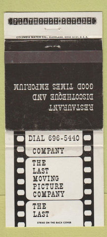 Matchbook Cover - Last Moving Pictur Company Cleveland OH WORN 30 Strike