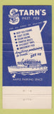Matchbook Cover - Starn's Restaurant Atlantic City NJ lobster 30 Strike