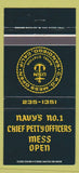 Matchbook Cover - CPO Mess Open San Diego CA 30 Strike