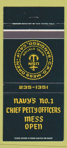 Matchbook Cover - CPO Mess Open San Diego CA 30 Strike