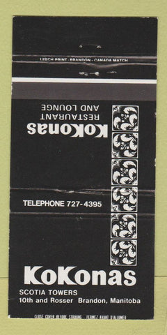 Matchbook Cover - KoKonas Brandon MB 30 Strike